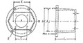 Dimensional Drawing for EM6 Series Pump/Engine Adapters